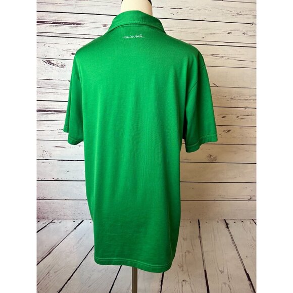 Travis Mathew Polo Golf Shirt Large Green Pima Cotton Notre Dame St Patricks Day - Picture 4 of 8
